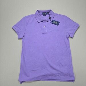 Ralph Lauren Polo‎ Shirt Womens XS Classic Fit Wisteria Purple Short Sleeve NWT